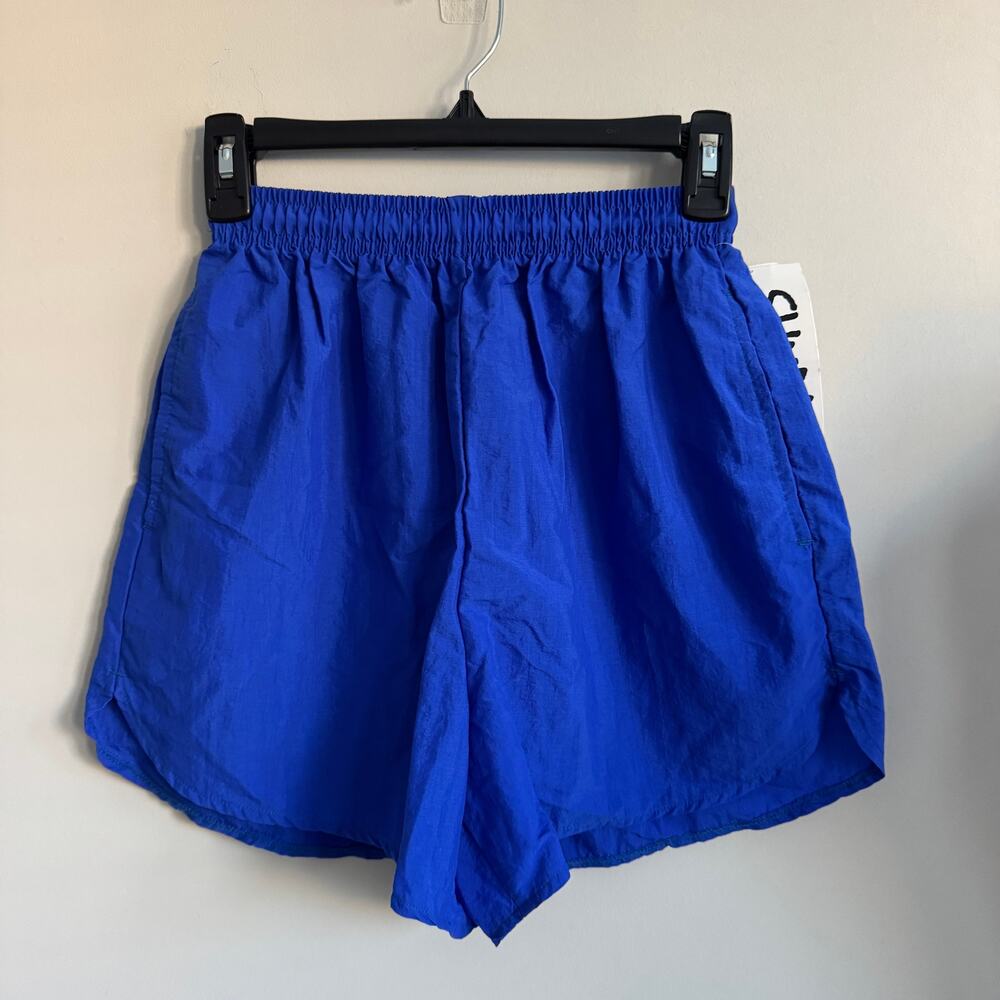 Vintage SUNRAYS Nylon Athletic Shorts Running Made in USA M NWT Blue